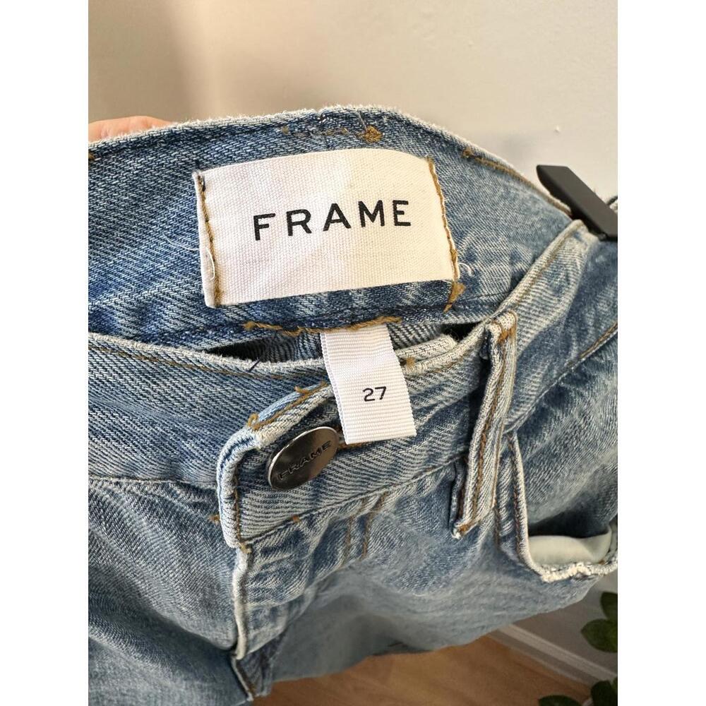 FRAME The Lounge high-rise barrel-leg jeans Bubble Size 27 Ballon Flaw - Picture 10 of 11